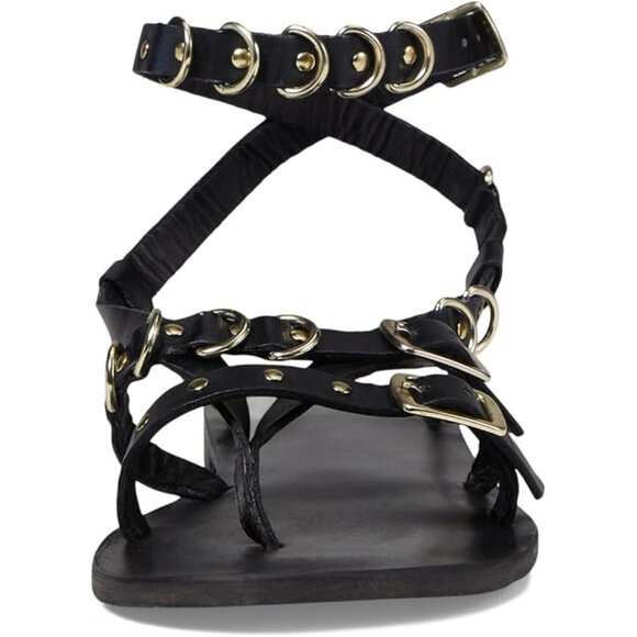 Free People Midas Touch Sandal Black Leather Strappy $128 Sz 8.5 or 9 NEW NIB - Picture 12 of 13